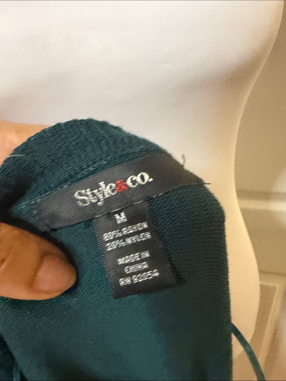Style & Co. Teal Ruffle-Front Open Cardigan - Picture 10 of 10